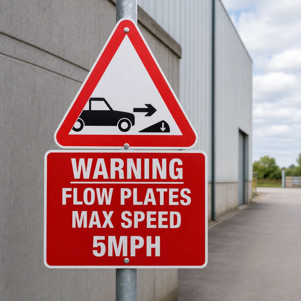 Warning Flow Plates with Diagram product photograph