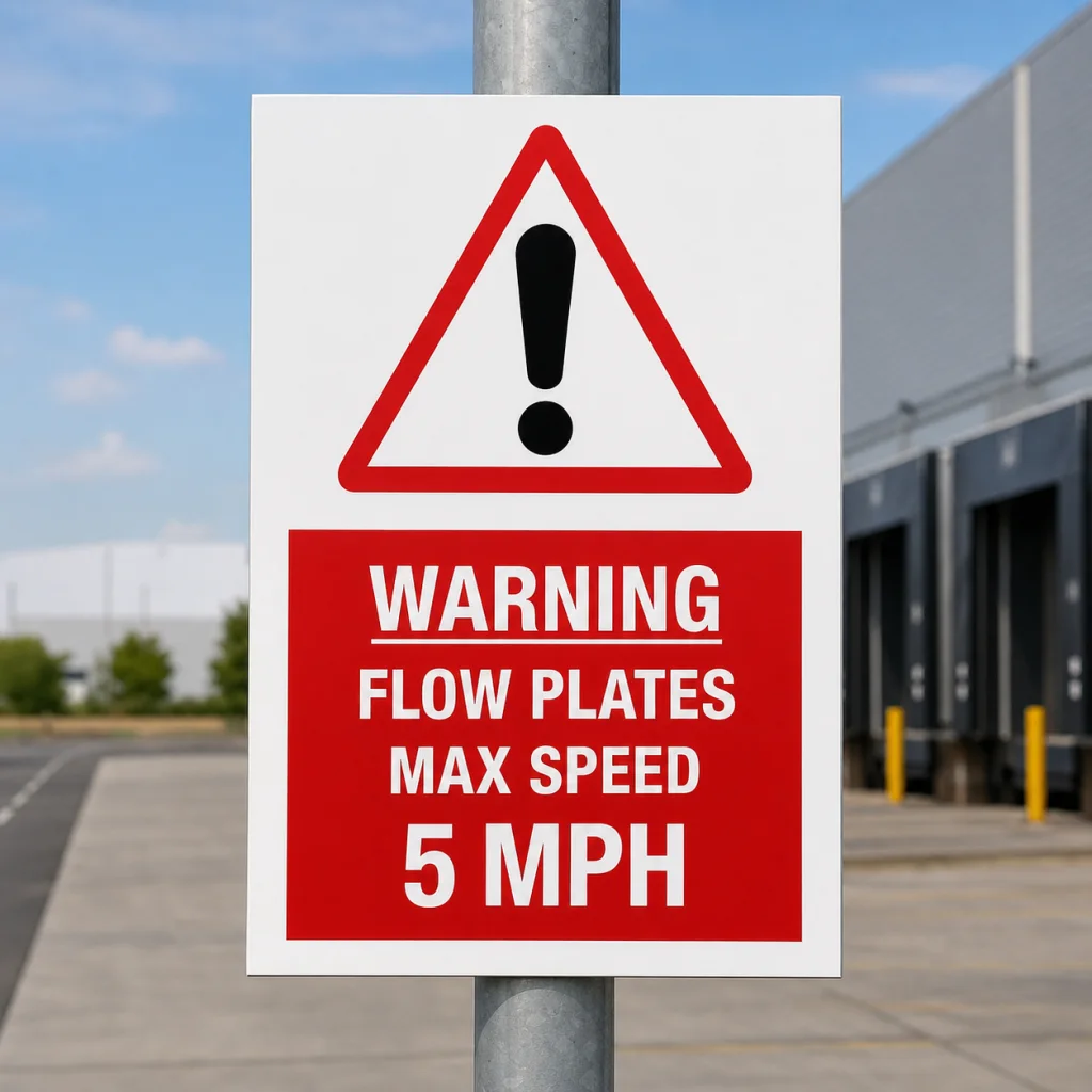 Warning Flow Plates with Warning Symbol product photograph